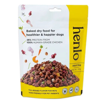 Henlo Baked Chicken & Vegetable Dry Food for Adult Dogs and Post Card Combo