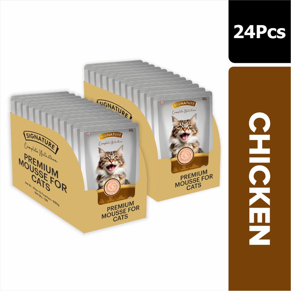 Signature Grain Zero Chicken and Salmon Mousse Combo Adult Cat Wet Food