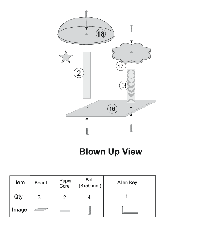 Skatrs Kitty Loft Cat Tree for Cats and Kittens