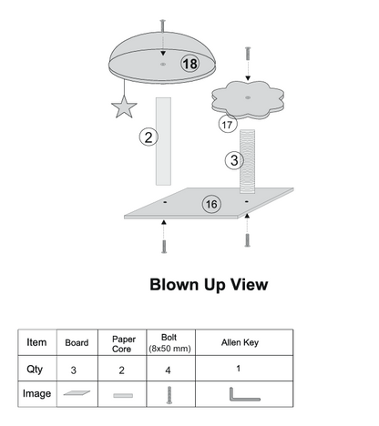 Skatrs Kitty Loft Cat Tree for Cats and Kittens