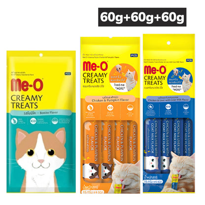 Me O Bonito Creamy, Chicken and Pumpkin and Chicken and Liver Creamy Treat Combo Cat