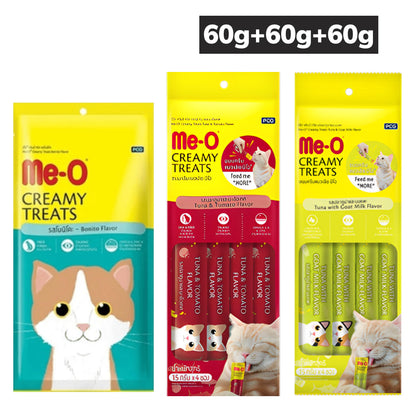 Me O Bonito, Tuna, Tomato, Goat, Milk Combo Creamy Treats Cat