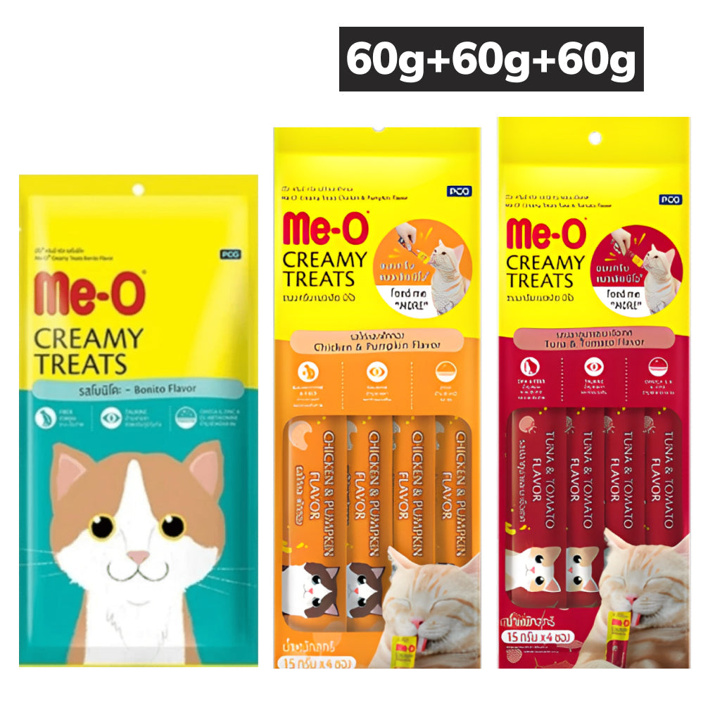 Me O Bonito Creamy, Chicken and Pumpkin and Tuna and Tomato Creamy Combo Cat