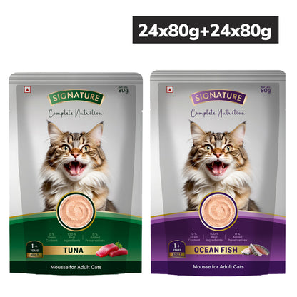 Signature Grain Zero Tuna and Ocean Fish Mousse Combo Adult Cat Wet Food