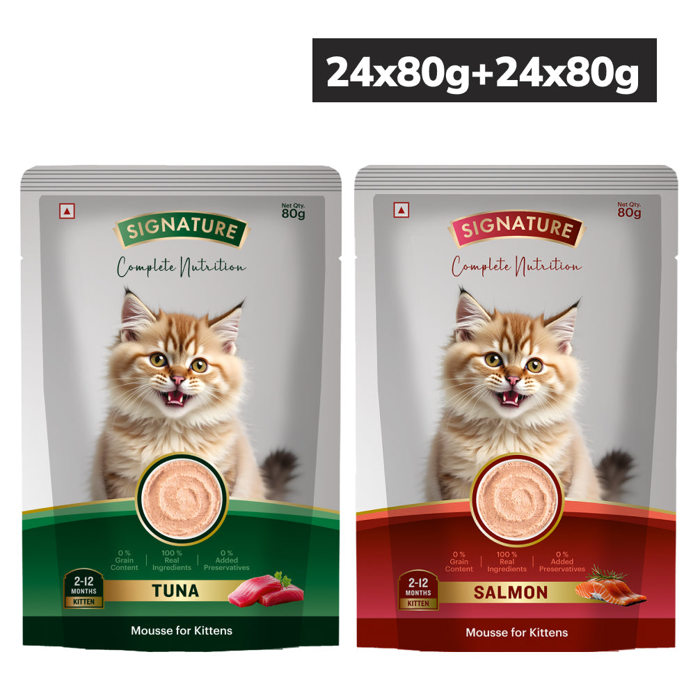 Signature Grain Zero Tuna and Salmon Mousse Combo Kitten Cat Wet Food
