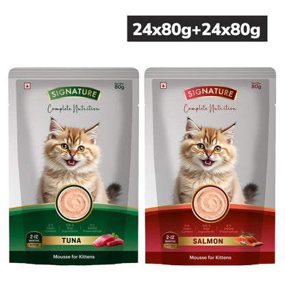 Signature Grain Zero Tuna and Salmon Mousse Combo Kitten Cat Wet Food