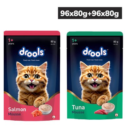 Drools Tuna and Salmon Mousse Combo Adult Cat Wet Food