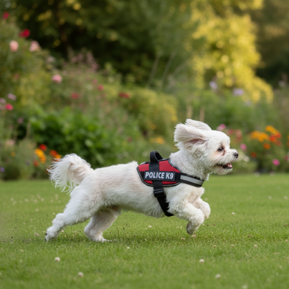 Skatrs Police K9 Harness for Dogs (Red)