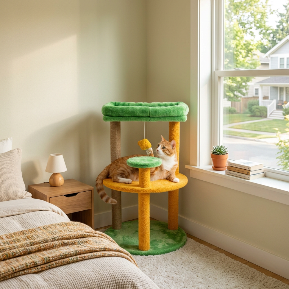 Skatrs Cozy Cove Cat Tree for Cats and Kittens