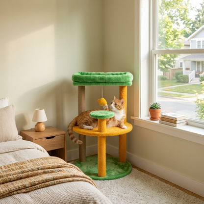 Skatrs Cozy Cove Cat Tree for Cats and Kittens
