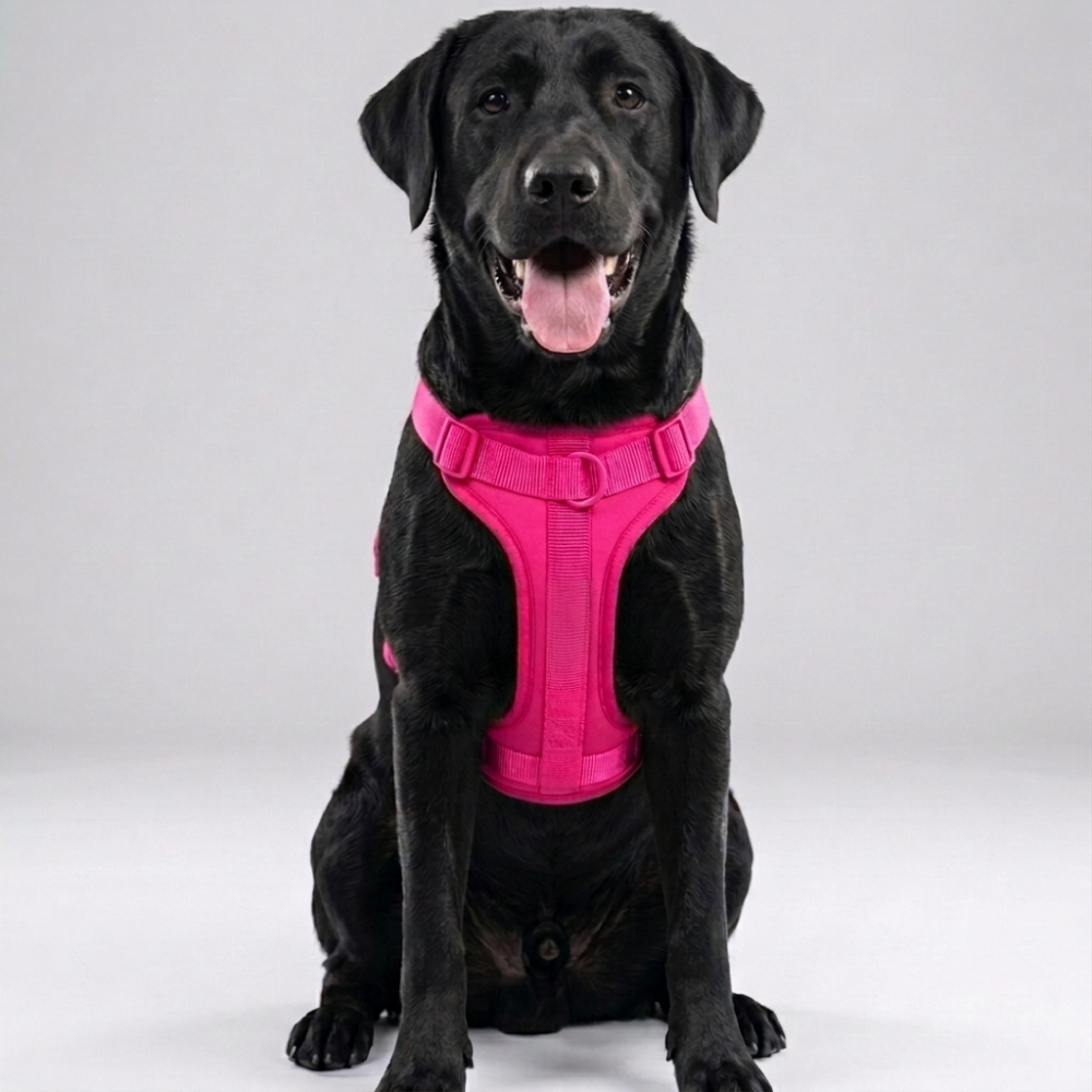 Skatrs Fully Padded Harness for Dogs (Flamingo Pink)