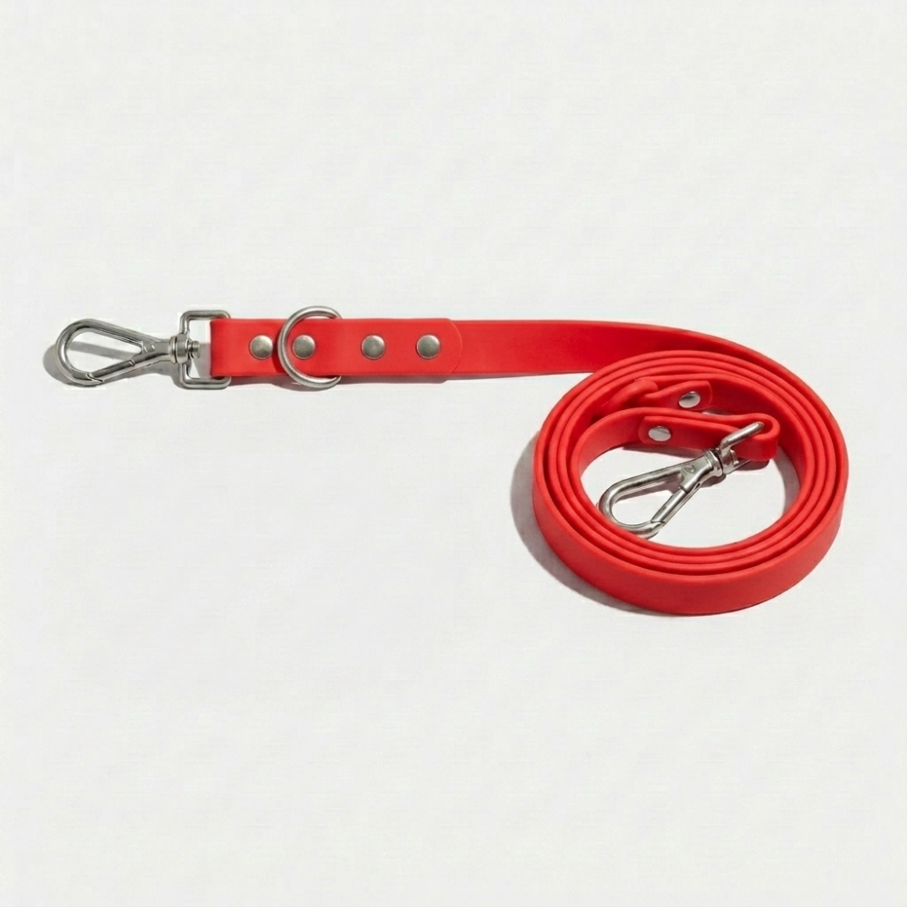 Skatrs 3 in 1 Adjustable Leash for Dogs (Ruby Red)
