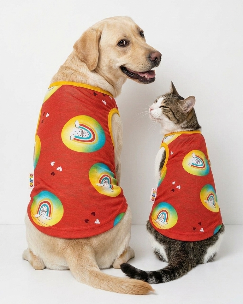 Skatrs Boho Rainbow T-Shirt for Dogs and Cats