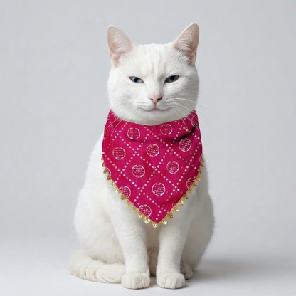Skatrs Ethnic Bandana for Cats (Pink)