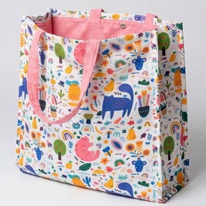 Skatrs Cat Themed Tote Bag