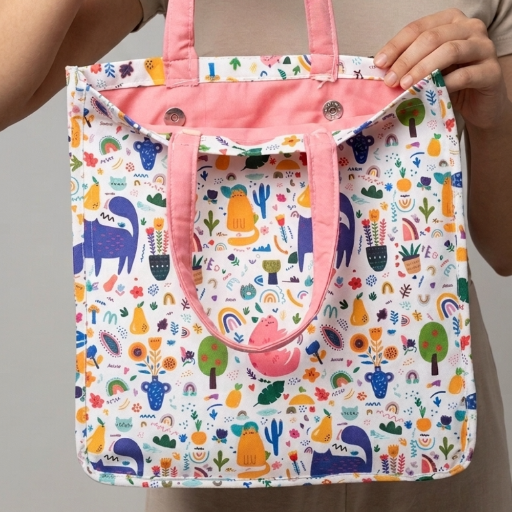 Skatrs Cat Themed Tote Bag