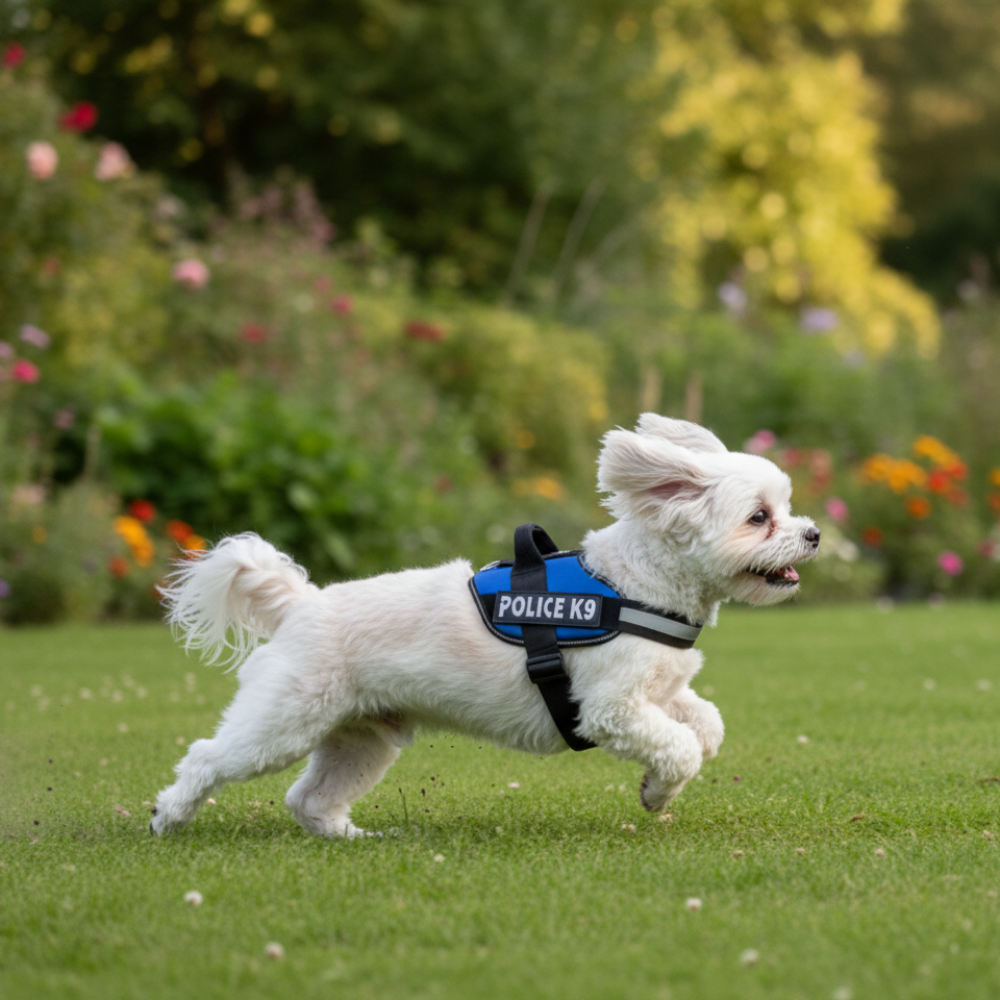 Skatrs Police K9 Harness for Dogs (Navy Blue)