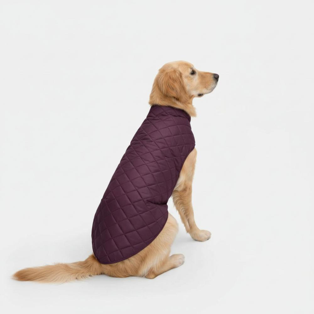 Petsnugs Quilted Puffer Jacket for Dogs and Cats (Wine)