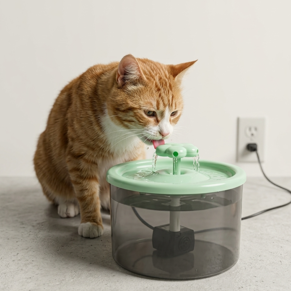 Skatrs Water Fountain for Dogs and Cats (Green)