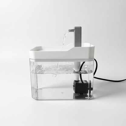 Skatrs Transparent Water Fountain for Dogs and Cats
