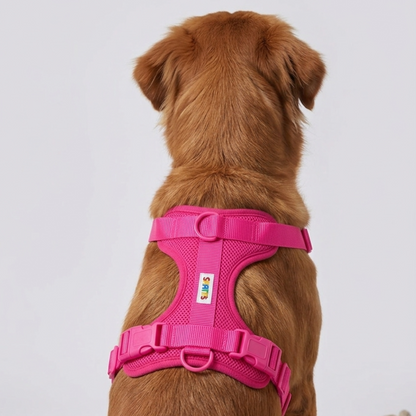 Skatrs Fully Padded Harness for Dogs (Flamingo Pink)