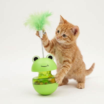 Skatrs Frog Feather Style Toy for Cats