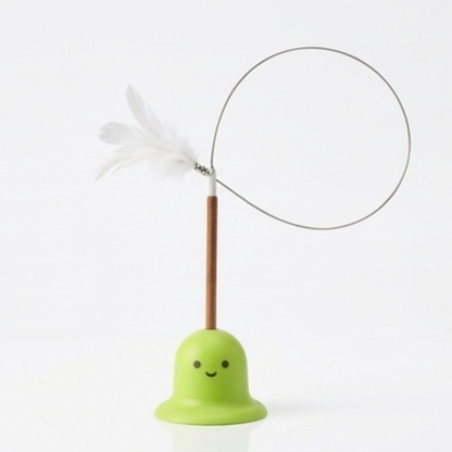 Skatrs Suction Cup Tease Stick with Feather Wand Toy for Cats