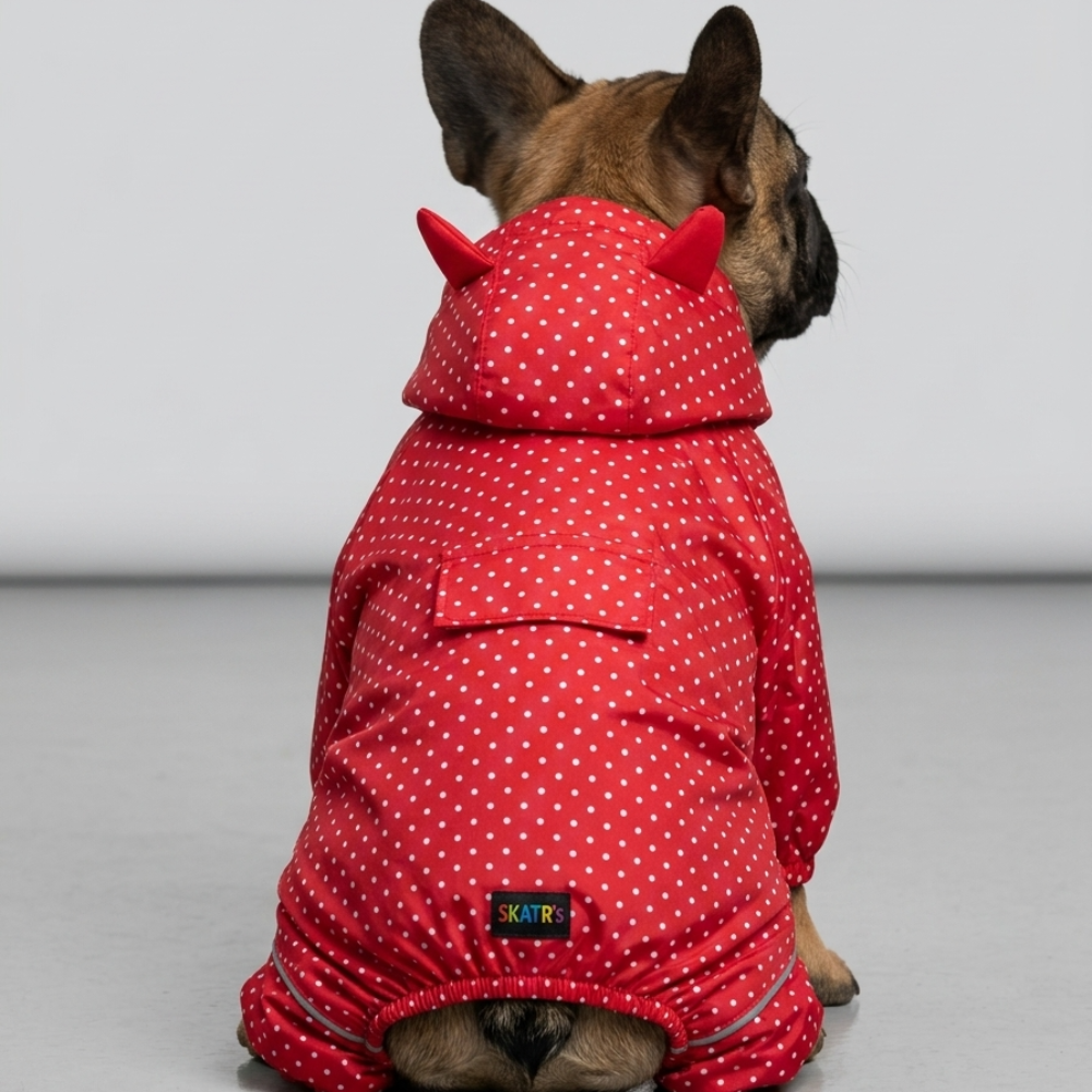 Skatrs Raincoat for Dogs (Red)