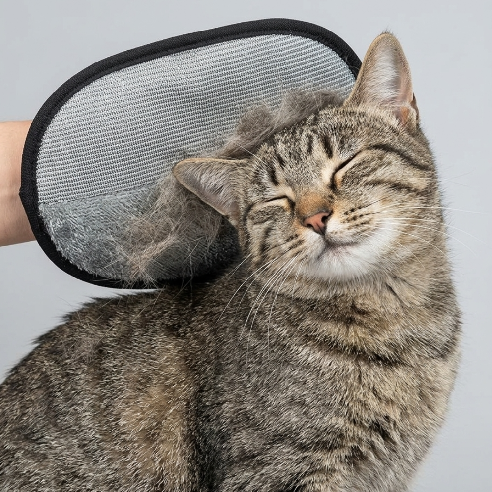 Skatrs Pet Hair & Lint Removal Gloves Static Enhanced Grooming Mitt for Dogs & Cats, Reusable Cleaning Glove for Furniture, Carpets & Car Seats ( Colour May Vary)