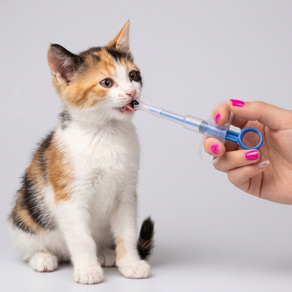 Skatrs Medicine Feeder for Dogs and Cats (Colour may vary)