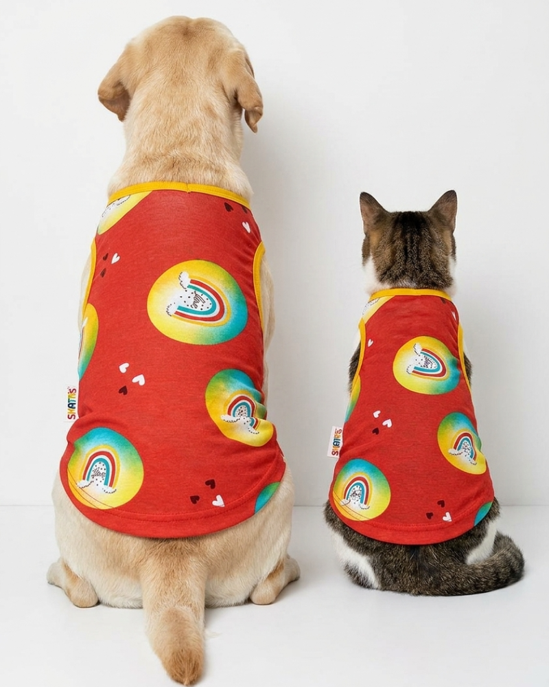 Skatrs Boho Rainbow T-Shirt for Dogs and Cats