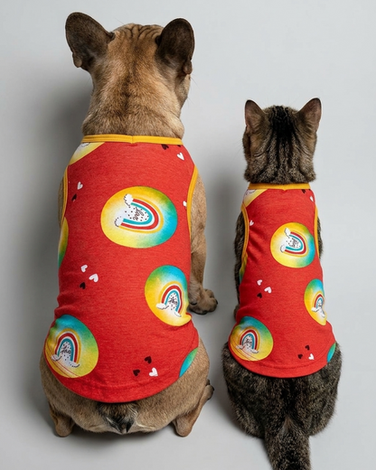 Skatrs Boho Rainbow T-Shirt for Dogs and Cats