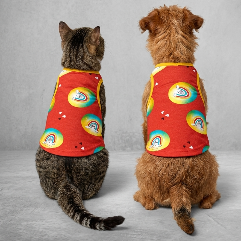 Skatrs Boho Rainbow T-Shirt for Dogs and Cats