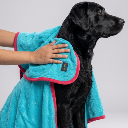 Skatrs Pet towel ( Light Blue and Red)