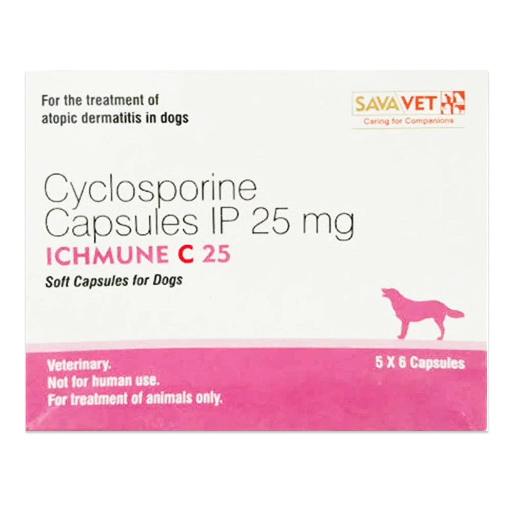 Savavet Ichmune C (Cyclosporine) 25mg Tablet for Dogs (6 tablets)