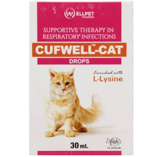 Wellpet Cufwell Cat Drops Respiratory Support Supplement for Cats