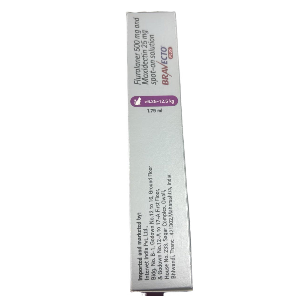 MSD Animal Health Bravecto 500mg (Fluralaner) Spot On for Large Cats (1 tube)