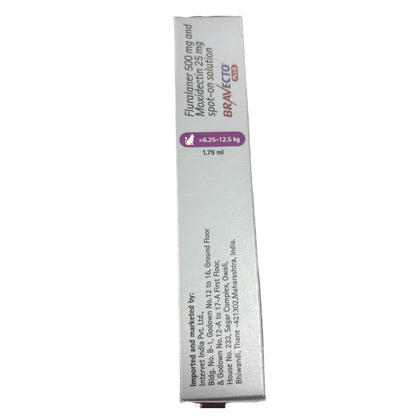 MSD Animal Health Bravecto 500mg (Fluralaner) Spot On for Large Cats (1 tube)