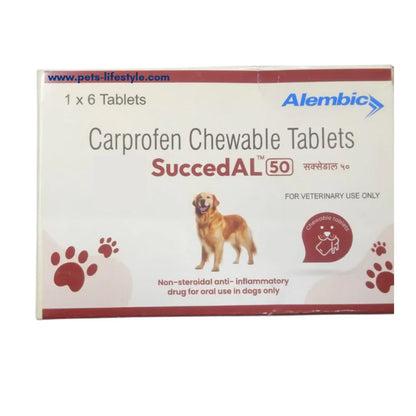 Alembic SuccedAL 50mg (Carprofen) Tablets for Dogs