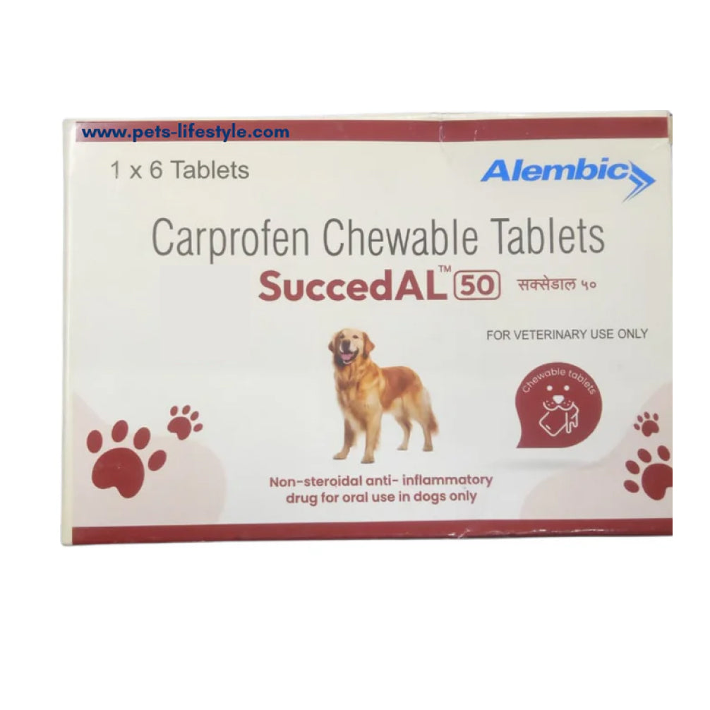 Alembic SuccedAL 50mg (Carprofen) Tablets for Dogs