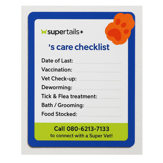 SuperTails+ Pet Care Checklist Fridge Magnet | Track Your Pet’s Health with Ease R