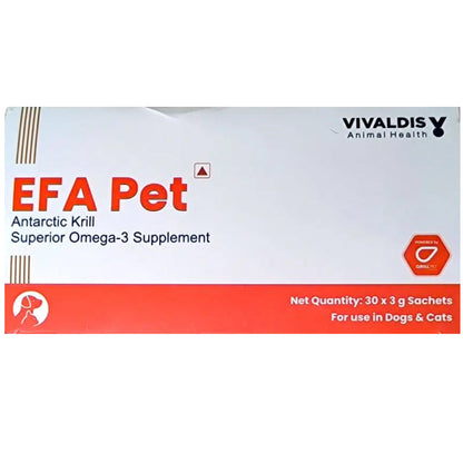 Vivaldis EFA Pet Omega3 Supplement for Dogs and Cats (Single Sachet)