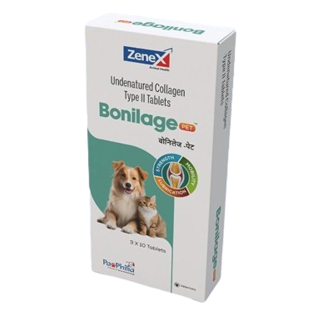 Zenex Bonilage Pet Tablets Mobility Support Supplement for Dogs and Cats
