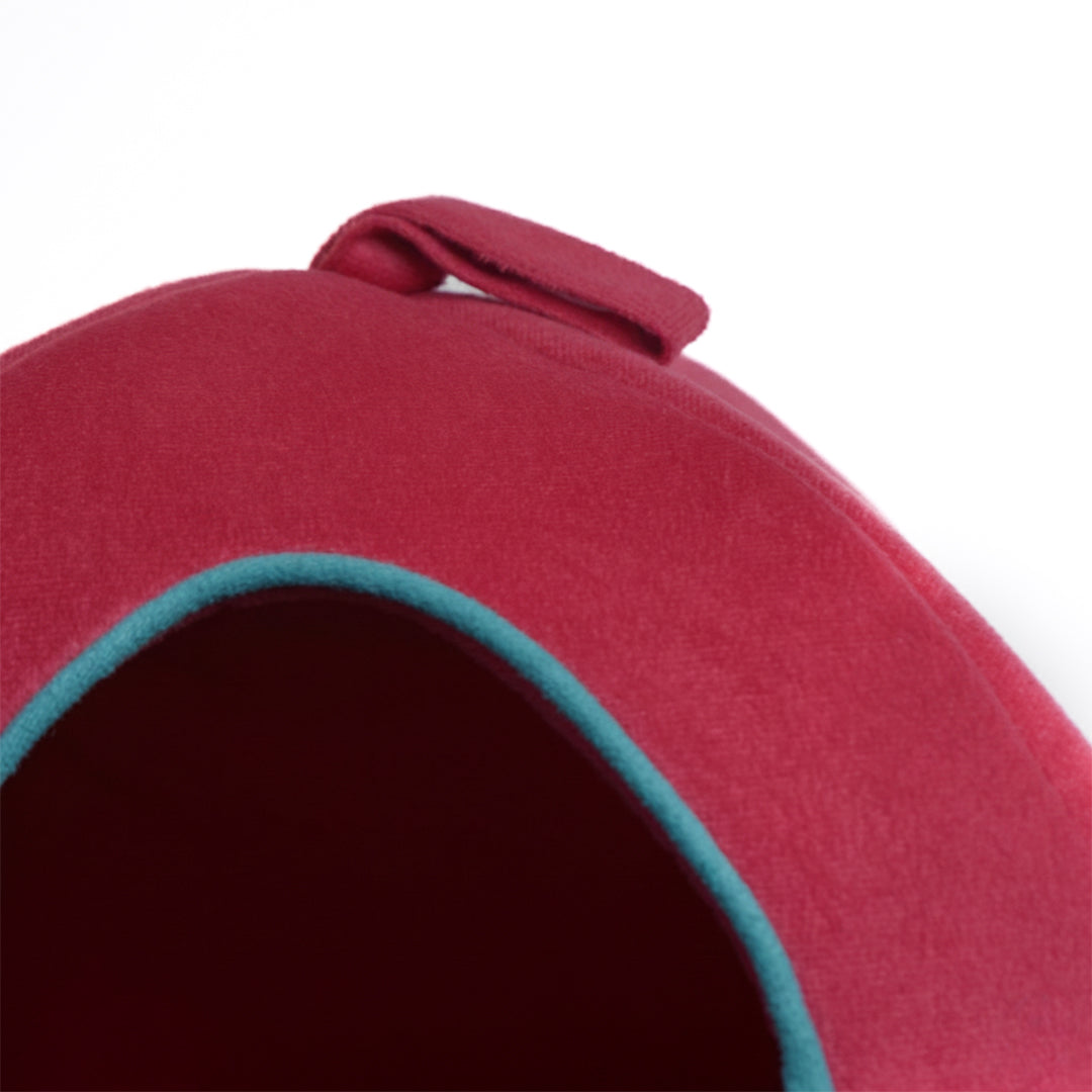 Skatrs Cozy House for Cats, Kittens and Small Dogs (Red and Teal Blue)