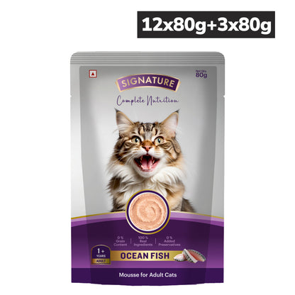 Signature Grain Zero Ocean Fish Mousse Adult Cat Wet Food