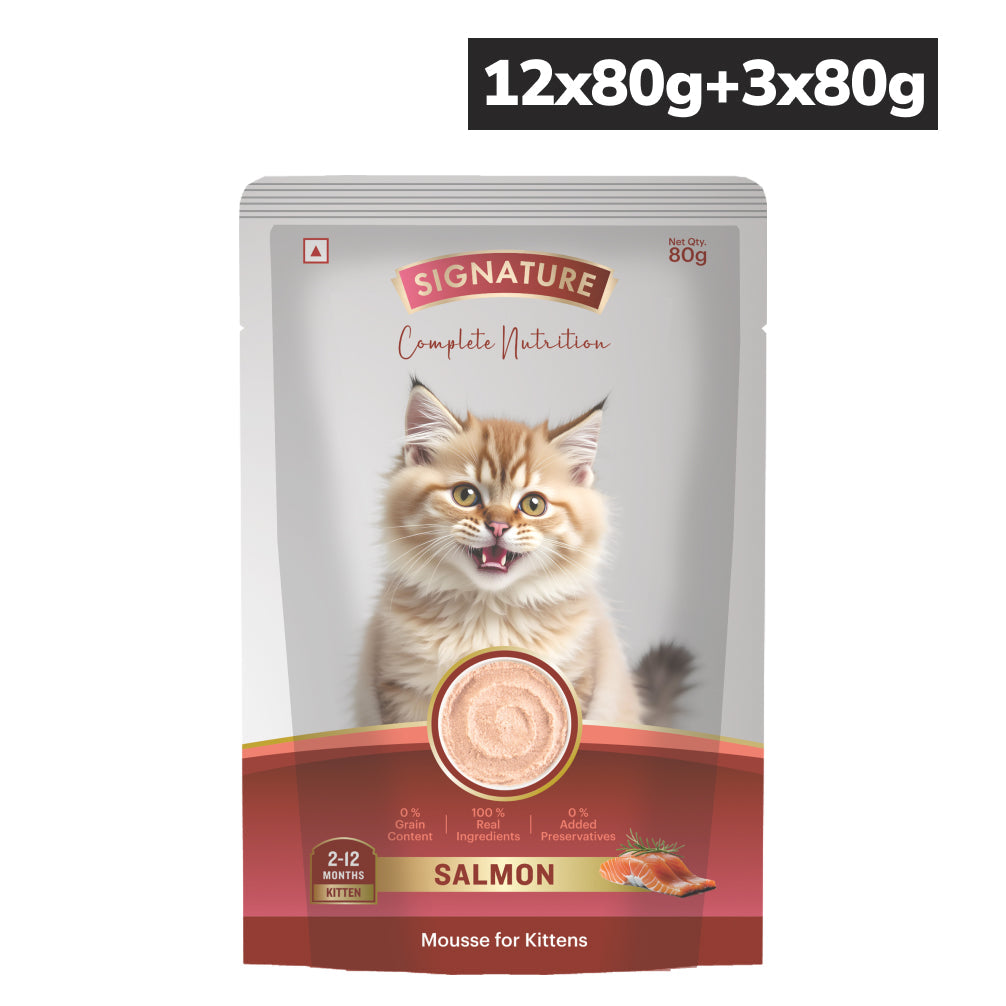 Signature Grain Zero Salmon Mousse Kitten Cat Wet Food