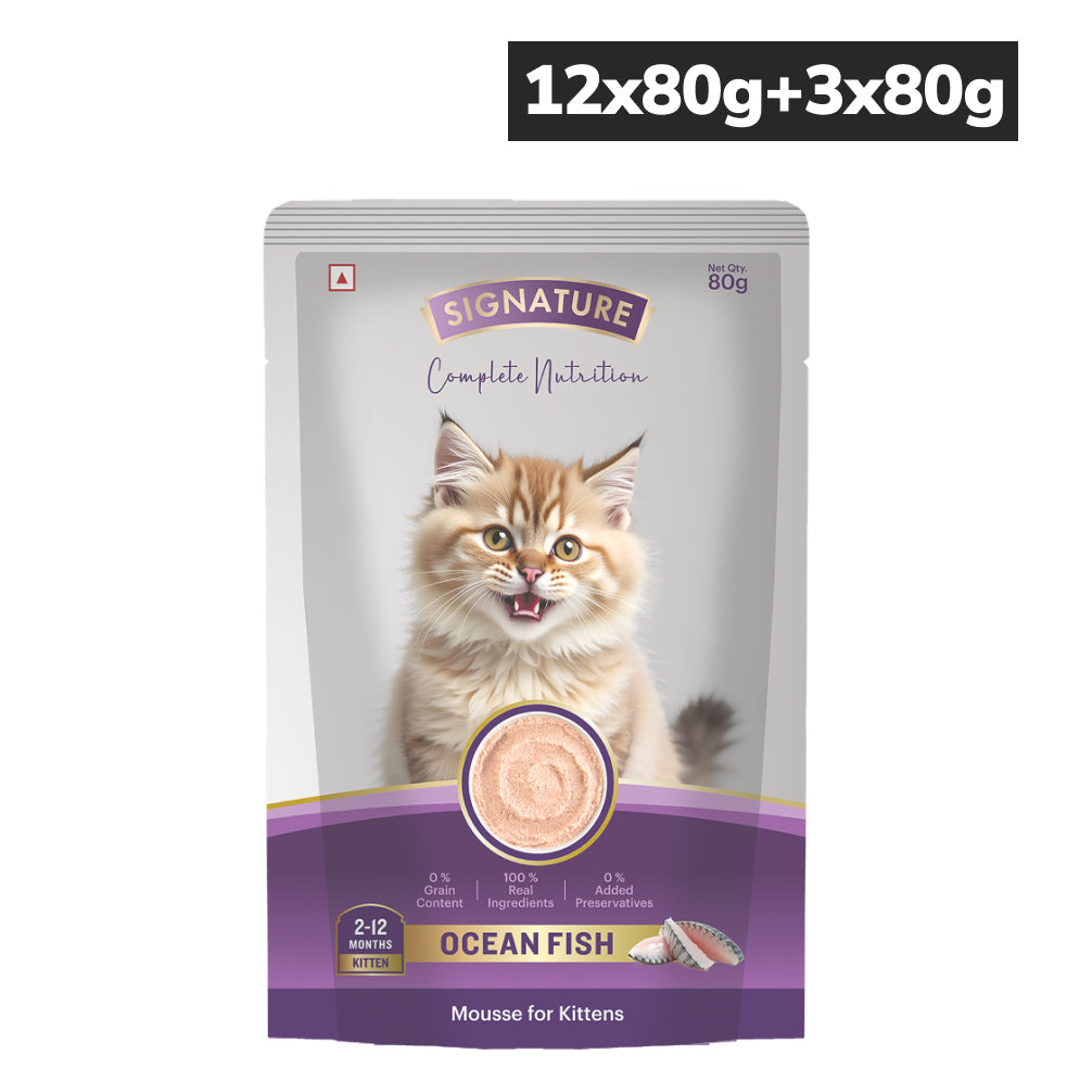 Signature Grain Zero Ocean Fish Mousse Kitten Cat Wet Food