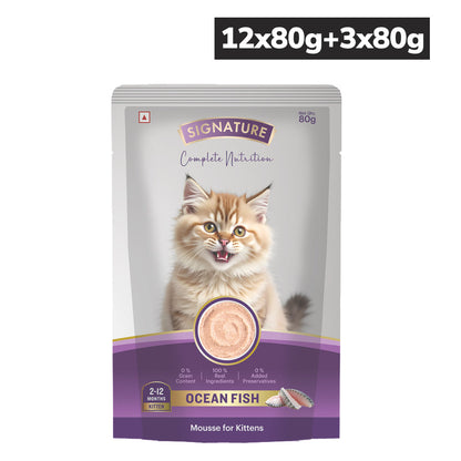 Signature Grain Zero Ocean Fish Mousse Kitten Cat Wet Food