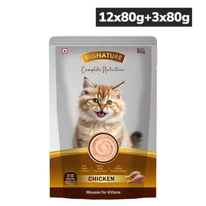 Signature Grain Zero Chicken Mousse Kitten Cat Wet Food