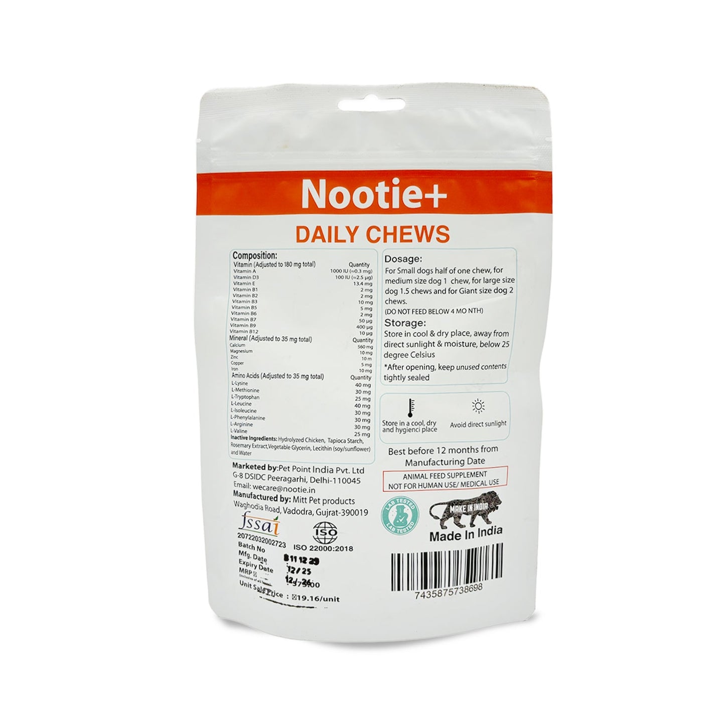 Nootie+ Multivitamin Daily Chews Supplement for Dogs
